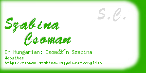 szabina csoman business card